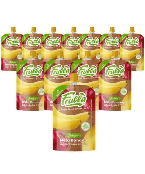 Frutta Frullata Mela Banana Biologico - Pack 18 Pezzi