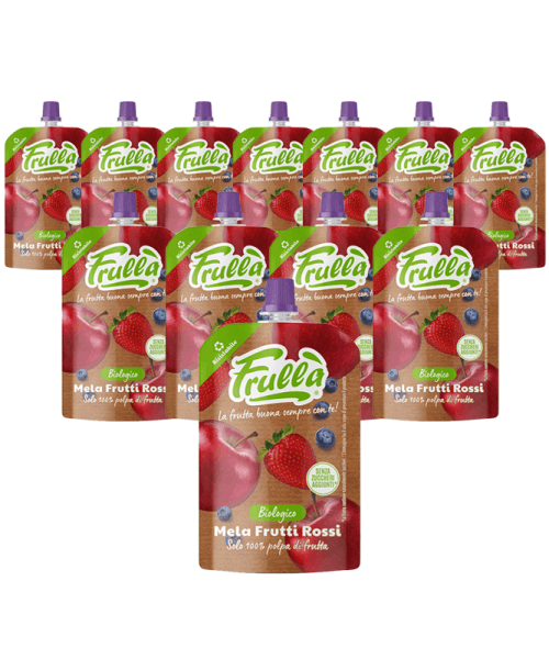 Frutta Frullata Frutti Rossi Biologico - Pack 18 Pezzi