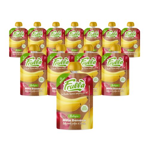 Frutta Frullata Mela Banana Biologico - Pack 18 Pezzi