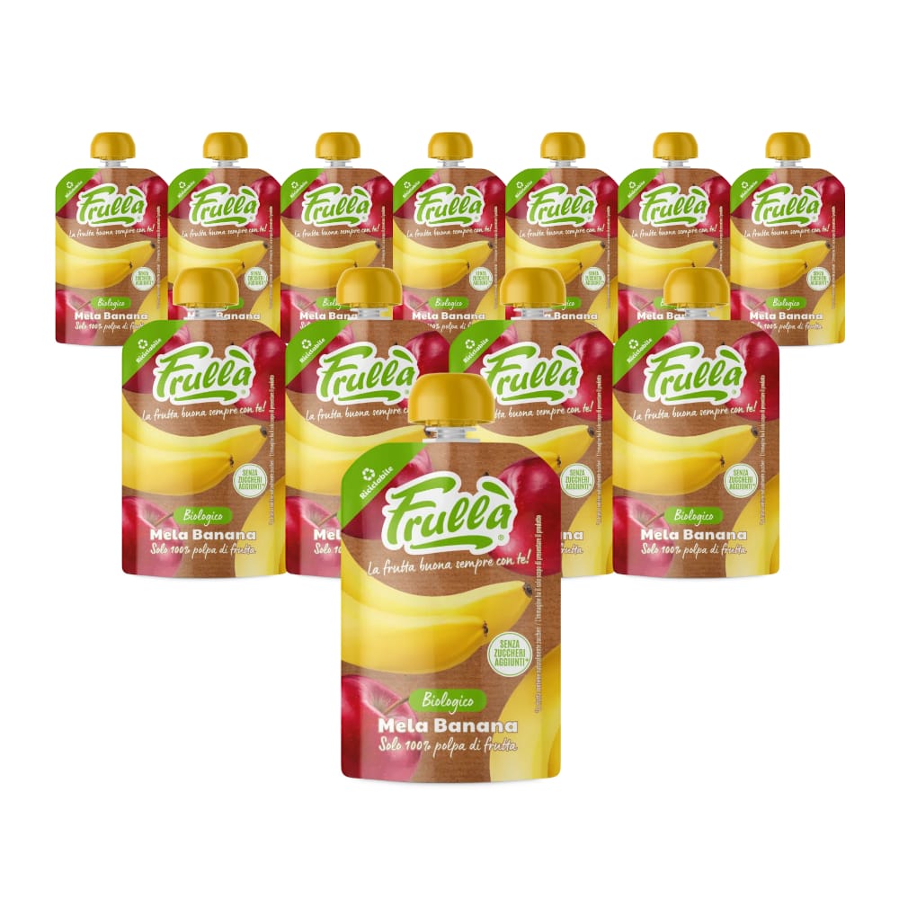 Frutta Frullata Mela Banana Biologico - Pack 18 Pezzi