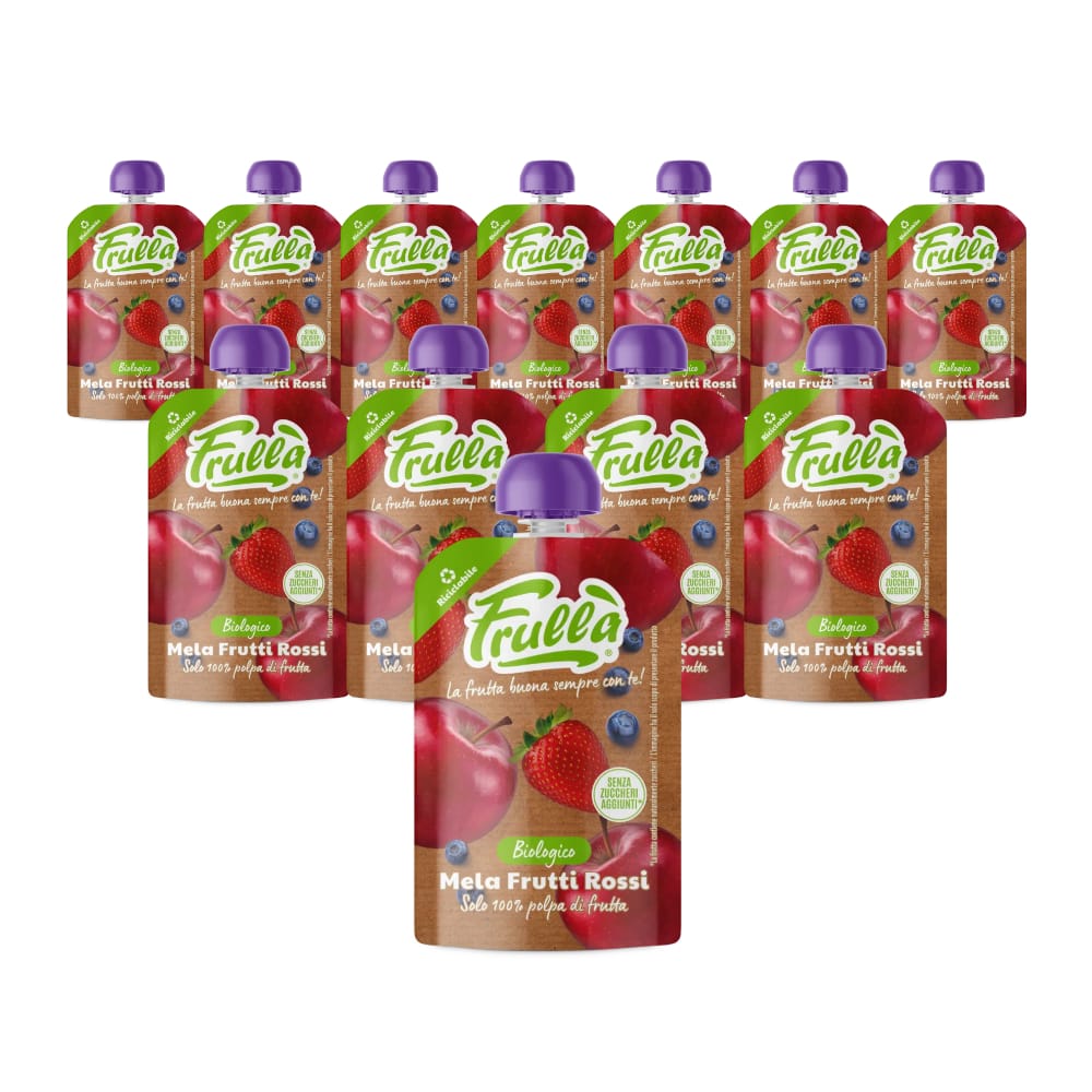 Frutta Frullata Frutti Rossi Biologico - Pack 18 Pezzi