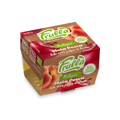 Polpa di Frutta Mela Pesca Biologico - 2x100g