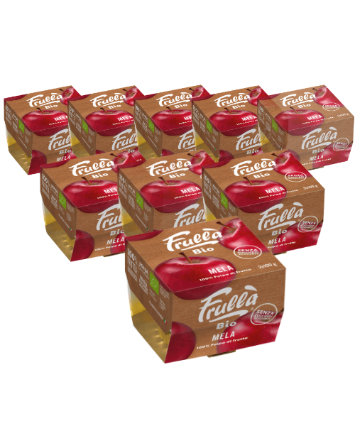 Polpa di Frutta Mela Biologico - 2x100g - Pack 12 pezzi