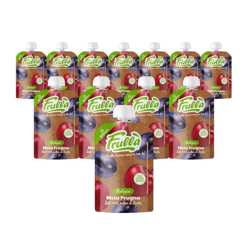 Frutta Frullata Mela Prugna Biologico - Pack 18 Pezzi