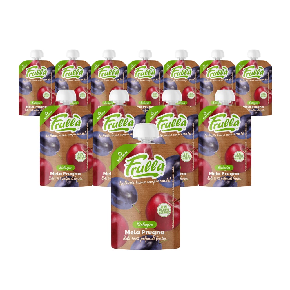 Frutta Frullata Mela Prugna Biologico - Pack 18 Pezzi