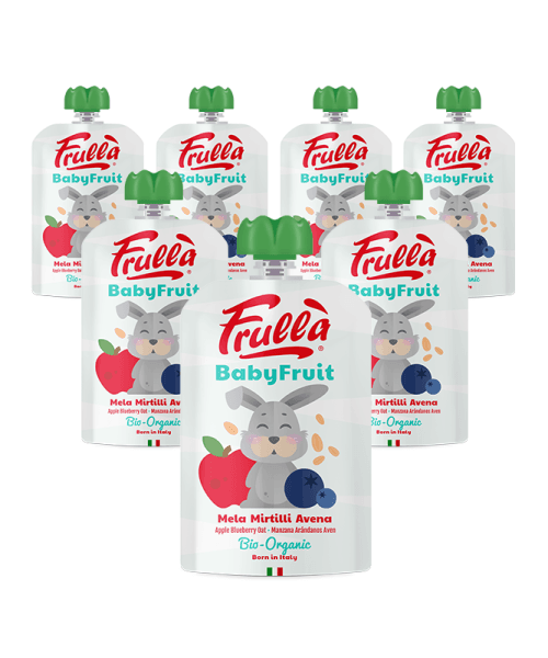 Baby Fruit Mela Mirtillo Avena Biologico - Pack 10 Pezzi