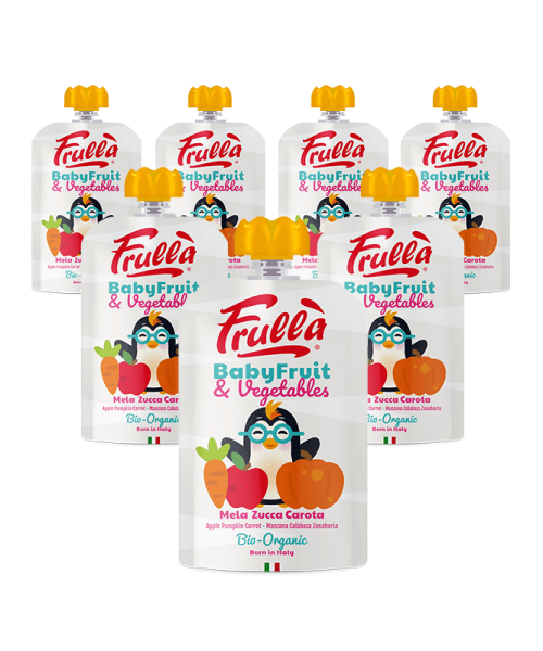 Baby Fruit Mela Zucca Carota Biologico - Pack 10 Pezzi