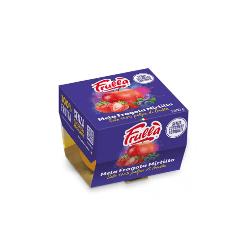 Polpa di Frutta Bi-pack Mela Fragola Mirtillo - 2x100g