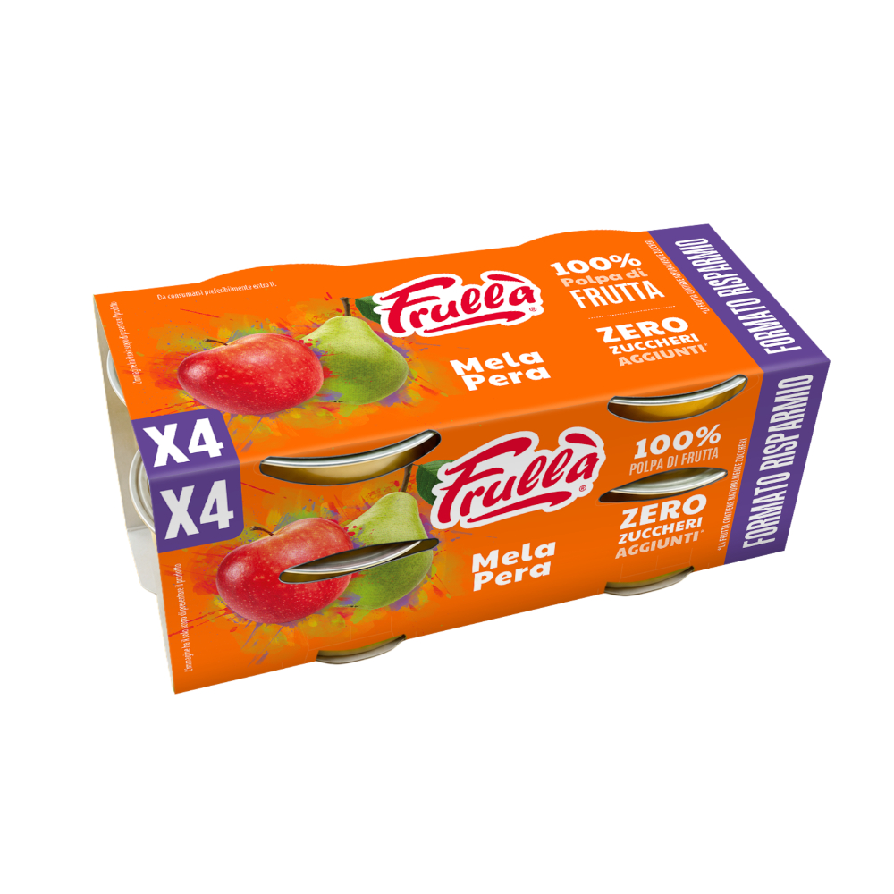 Polpa di Frutta Formato Dispensa x4 Mela Pera – 4x100g